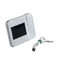 Часы электронные настольные, USB, будильник, термометр, календарь, с проекцией на потолок