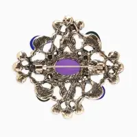 Брошь &laquo;Императрица&raquo;, награда, цветная в чернёном золоте