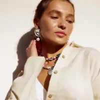 Колье на жемчужных бусах &laquo;Ракушка&raquo;, L=55 см, белый в серебре