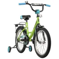 Велосипед детский Novatrack VECTOR, диаметр колёс 18", со съёмными колёсами, лаймовый