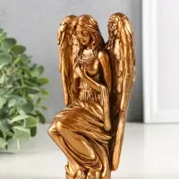 Фигура гипс "Ангел Равена" 16х9 см, бронза Фигура гипс "Ангел Равена" 16х9 см, бронза