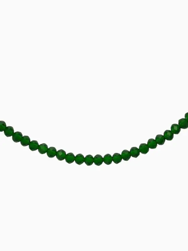 Чокер из бисера «Хрусталь», травяной в серебре, 37 см + 5 см доп, цепочка Чокер из бисера «Хрусталь», травяной в серебре, 37 см + 5 см доп, цепочка