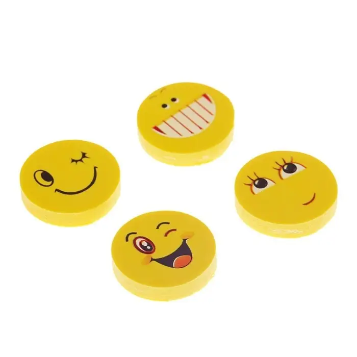 Набор ластиков фигурных Calligrata Набор ластиков фигурных Calligrata "Смайлы", 4 штуки, в блистере, МИКС