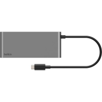 Разветвитель USB Belkin (AVC023hqSGY)хаб 7в1 4K@60Hz 100W сер.косм