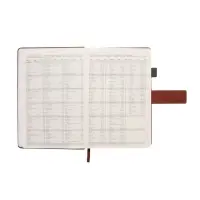 Ежедневник недатированный формат А5, с хлястиком, 128л, линия, пвх, Коричневый Ежедневник недатированный формат А5, с хлястиком, 128л, линия, пвх, Коричневый