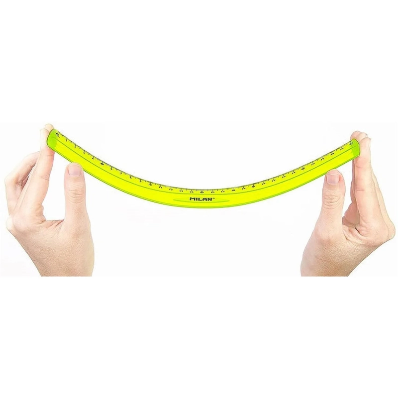 Набор Milan для черчения:линейка 30см, 2треуг(45град,30град),транспорт, жел