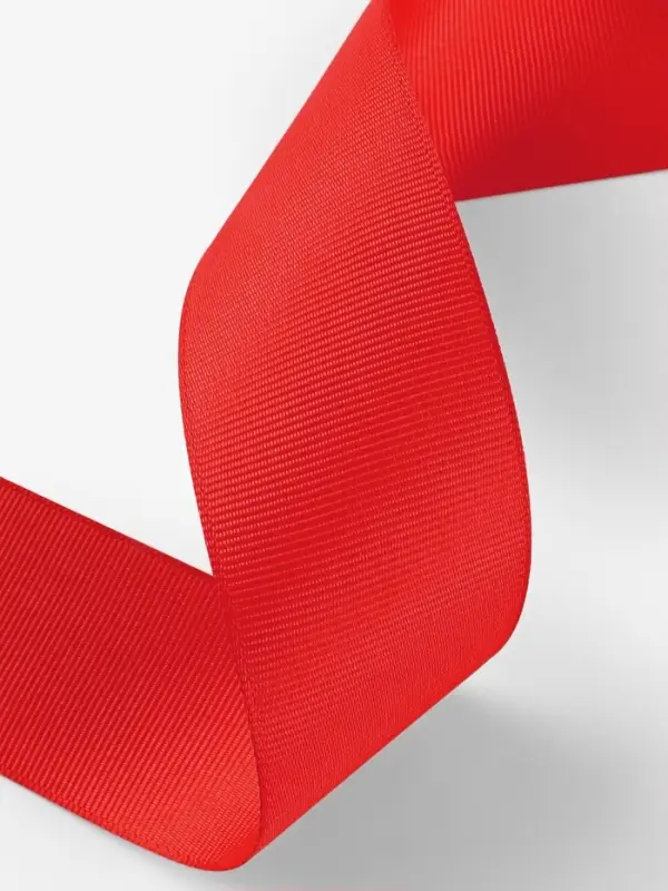 Лента репсовая, 40 мм, 23&plusmn;1 м, красная №26