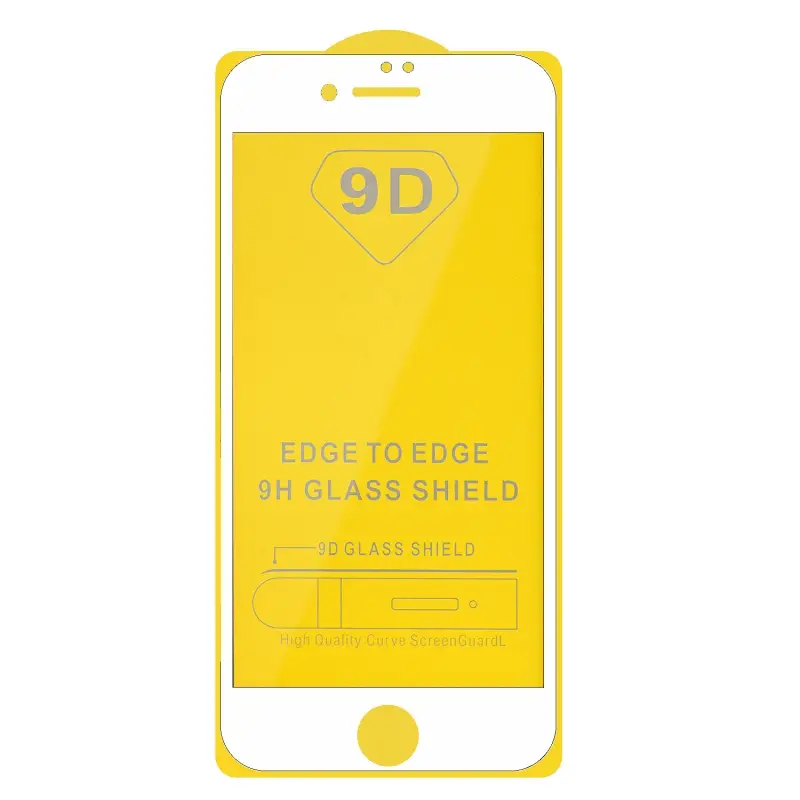 Защитное стекло Iph 7/8 Plus Full Glue с рамкой 2.5D белое (25 шт./уп.)