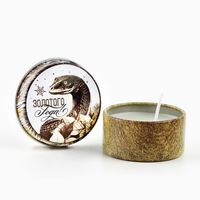 Свеча новогодняя в железной банке «Новый год: Золотая«Новый год: аромат ваниль, 4.8 см Свеча новогодняя в железной банке «Новый год: Золотая«Новый год: аромат ваниль, 4.8 см