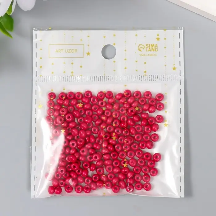 Бисер стекло 6/0  Бисер стекло 6/0 "Рубиновое вино" 15 гр