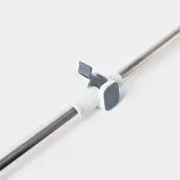 Швабра для окон на липучке 30&times;8 см, с телескопической ручкой 103-145 см, 2 насадки из микрофибры 45+180 поворот