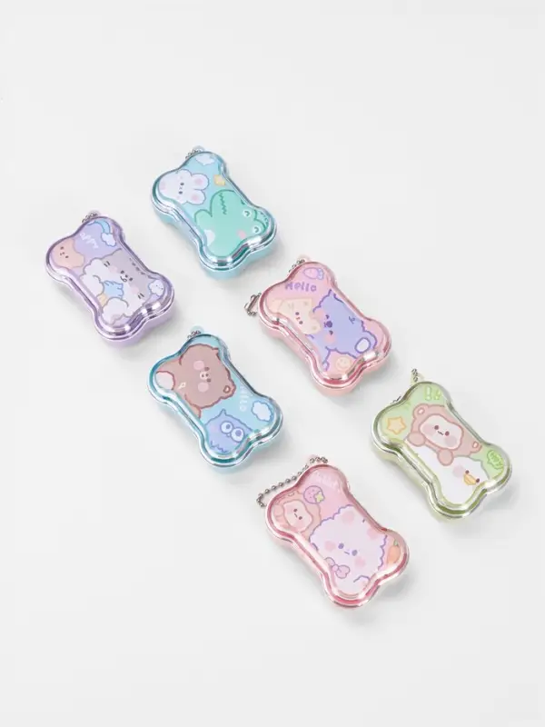 Набор для контактных линз, в футляре с зеркалом, 4 предмета, цвет МИКС