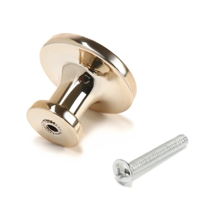 Ручка-кнопка CAPPIO, d=31 мм, цвет матовое золото