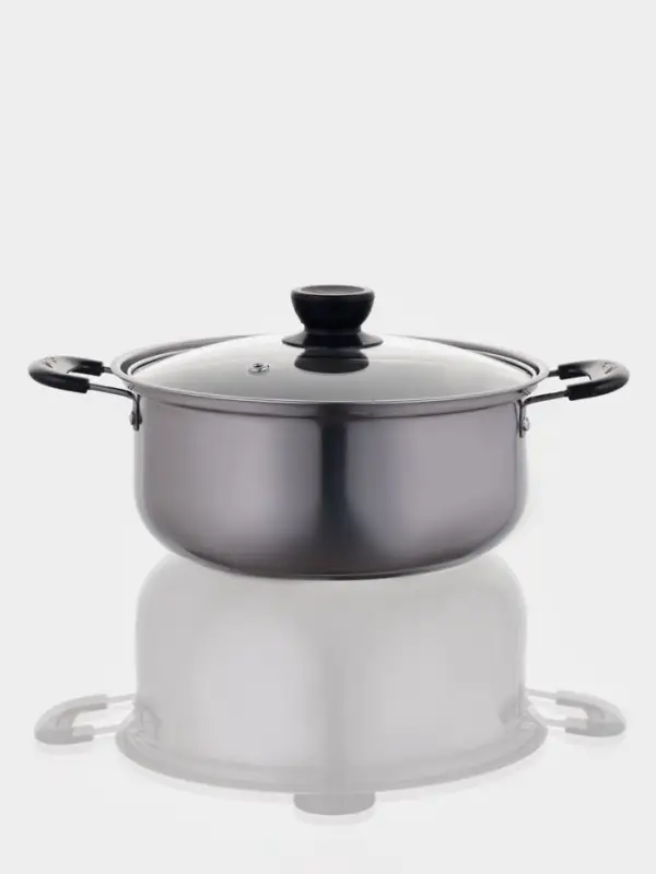 Кастрюля Promo, 1.7 л, d=20 см, с крышкой, нержавеющая сталь, хромированная