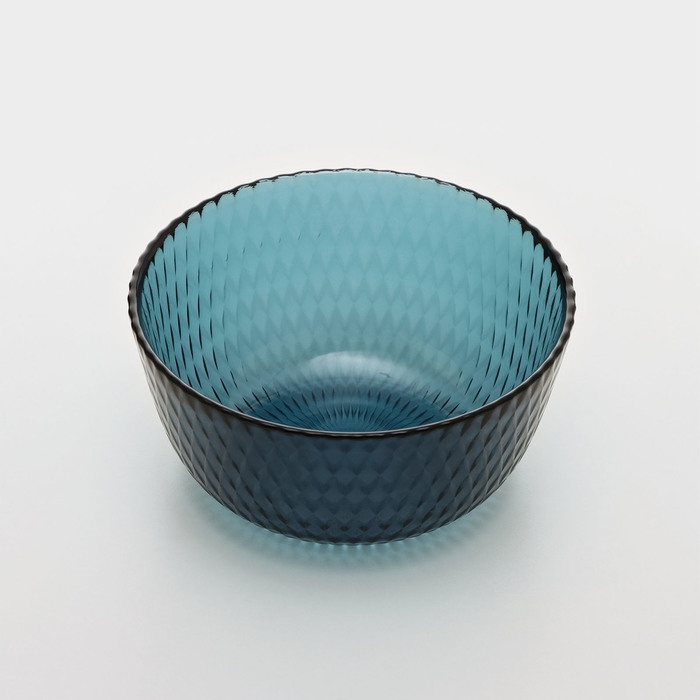 Салатник стеклянный «Идиллия», d=12 см, цвет лондон топаз