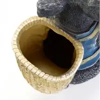 Садовая фигура из полистоуна &laquo;Зайчик с рюкзаком&raquo;, 18&times;15&times;35 см, с кашпо, 1.9 л