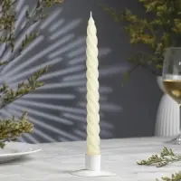 Свеча витая, 2.3&times;24.5 см, 5 ч, 50 г, слоновая кость