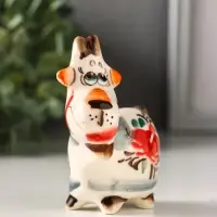 Фигурка фарфор &laquo;Маруся козочка&raquo;, 8.5 см, гжель цветная, МИКС