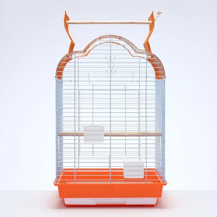 Клетка для птиц Bd=3/1o, раскрывающаяся крыша, 47.5&times;37&times;70 см, красная (фасовка 6 шт.)