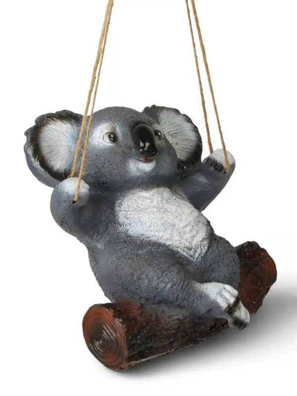 Садовая фигура из полистоуна &laquo;Коала на бревне&raquo;, подвесная, 25&times;15&times;24 см