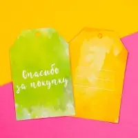Шильдик флористический "Спасибо за покупку", набор 6 шт., 7 х 5 см