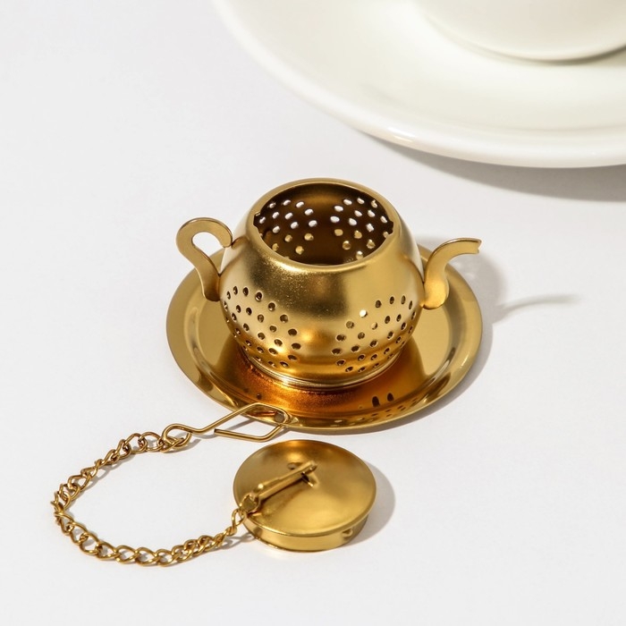 Сито для чая Goldie, чайник, цвет золотой Сито для чая Goldie, чайник, цвет золотой