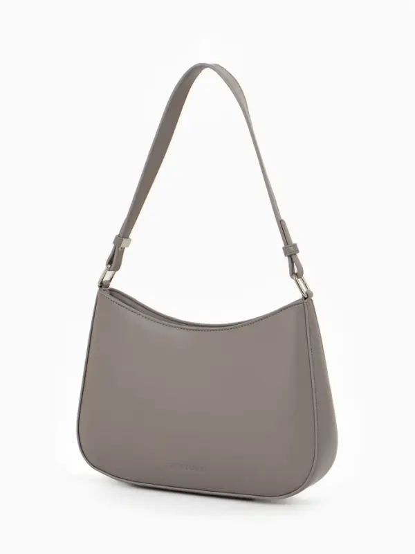 Сумка женская багет TEXTURA на молнии, 28&times;6&times;17 см, серая