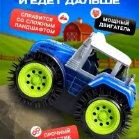 Трактор-перёвертыш &laquo;Хозяин фермы&raquo;, работает от батареек, цвет синий