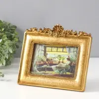 Фоторамка полистоун 10х15 см "Вельможа" золото 1,5х20,3х18 см