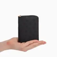 Кошелёк на молнии, 13&times;2&times;9 см, с принтом, чёрный