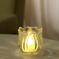 Стеклянный подсвечник на 1 свечу &laquo;Подснежник&raquo;, прозрачный, 7&times;7&times;7 см