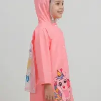 Дождевик детский, рост 120-130, розовый