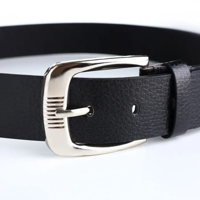 Ремень мужской, ширина 3.6 см, винт, пряжка металл, чёрный