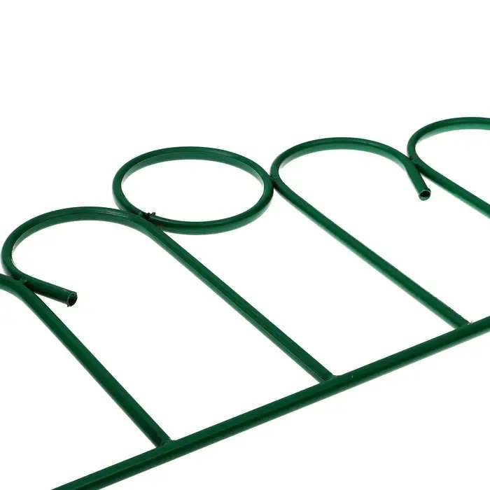 Ограждение декоративное, 45&times;470 см, 5 секций, металл, зелёное, &laquo;Восход&raquo;