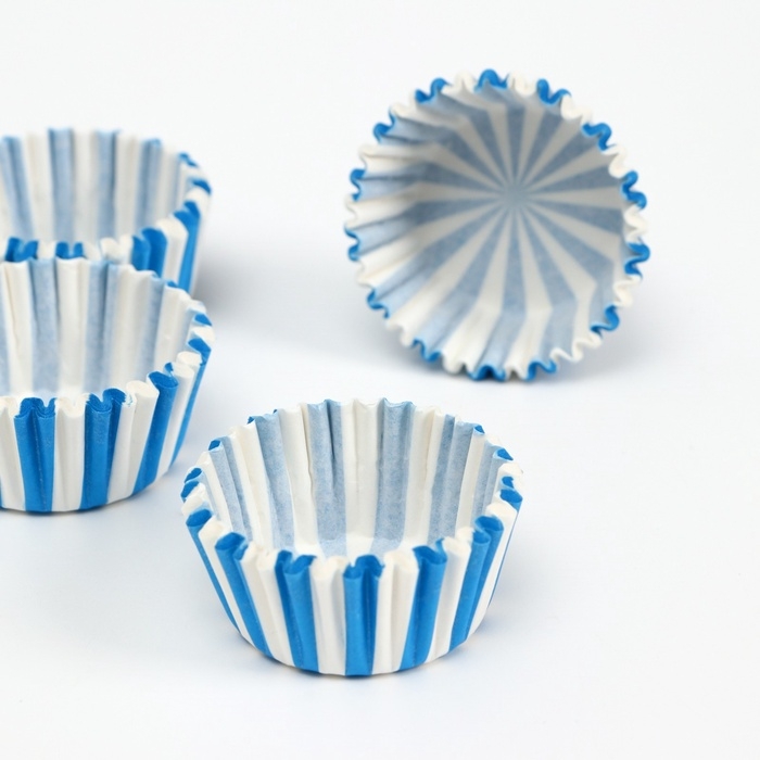 Форма для выпечки "Калейдоскоп" синяя, 3,5 х 2 см набор 300шт 7011026