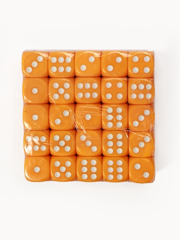 Кости игральные, 1.6 х 1.6 см, набор 50 шт, желтые Кости игральные, 1.6 х 1.6 см, набор 50 шт, желтые