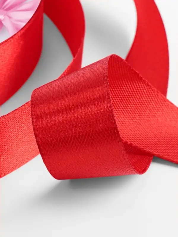 Лента атласная, 20 мм, 91&plusmn;1 м, красная №26