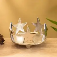 Подсвечник со стеклом &laquo;Созвездие&raquo;, 11&times;11&times;12 см, алюминий