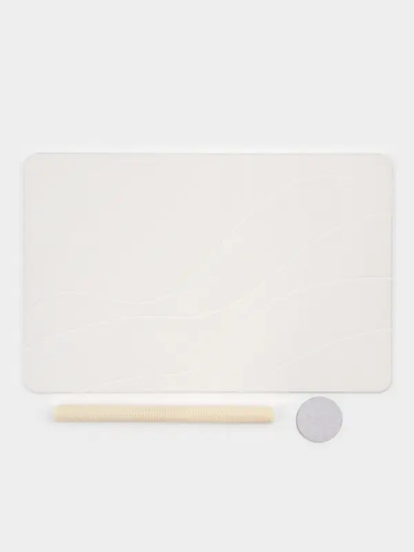 Коврик из диатомитового камня SAVANNA, 40х60 см, толщина 1 см, цвет белый Коврик из диатомитового камня SAVANNA, 40х60 см, толщина 1 см, цвет белый