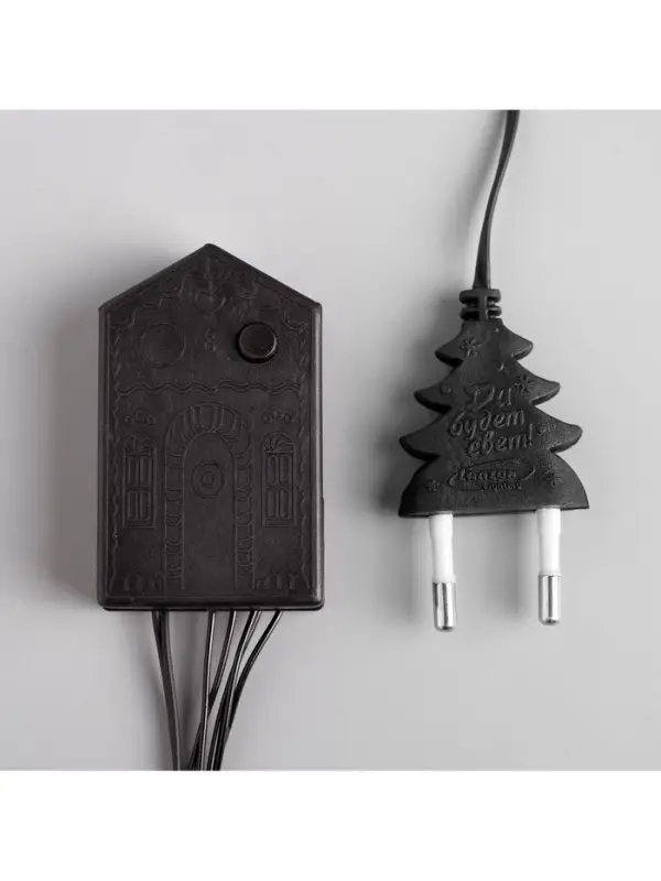 Гирлянда &laquo;Нить&raquo; 10 м, IP20, тёмная нить, 100 LED, 8 режимов, 220 В, свечение белое