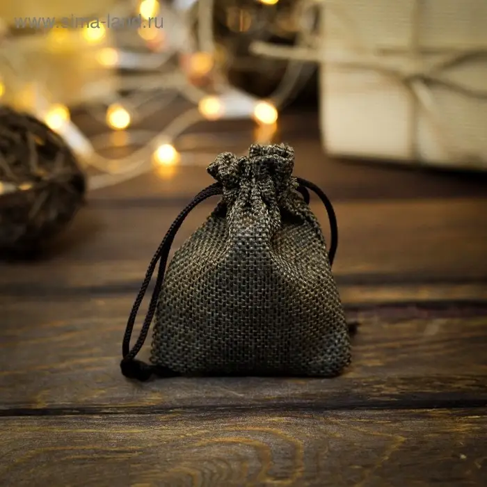 Мешочек подарочный из холщи, коричневый, 7×9 см Мешочек подарочный из холщи, коричневый, 7×9 см