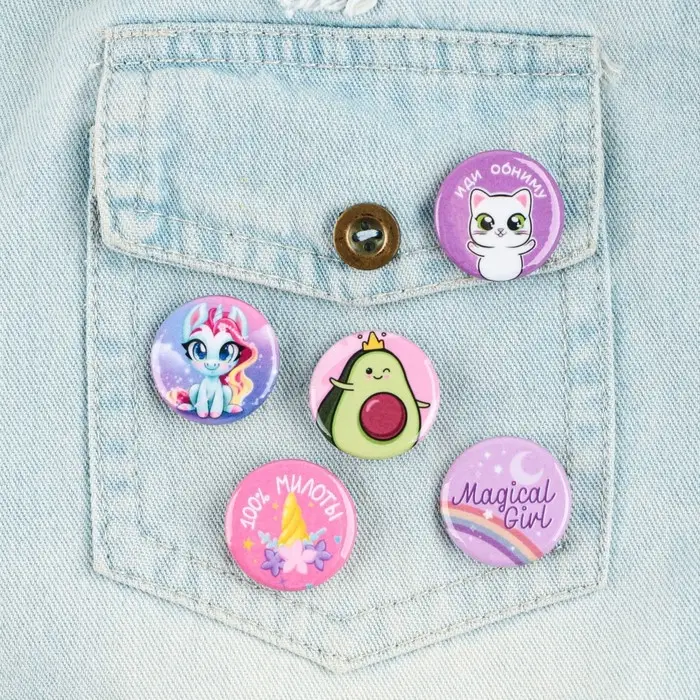 Значок металлический , закатной «Детский», 25 мм, МИКС Значок металлический , закатной «Детский», 25 мм, МИКС