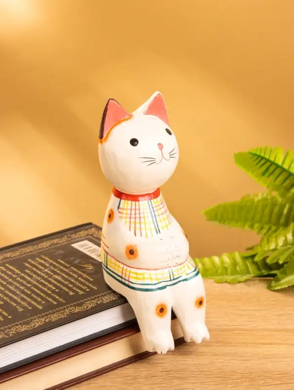 Сувенир &laquo;Котенок в рубашке сидячий&raquo;, 6&times;6&times;15 см, дерево