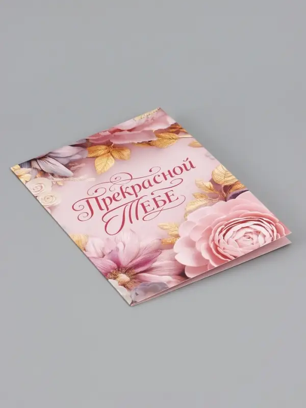 Открытка &laquo;Прекрасной тебе. Нежные цветы&raquo;, 12&times;18 см