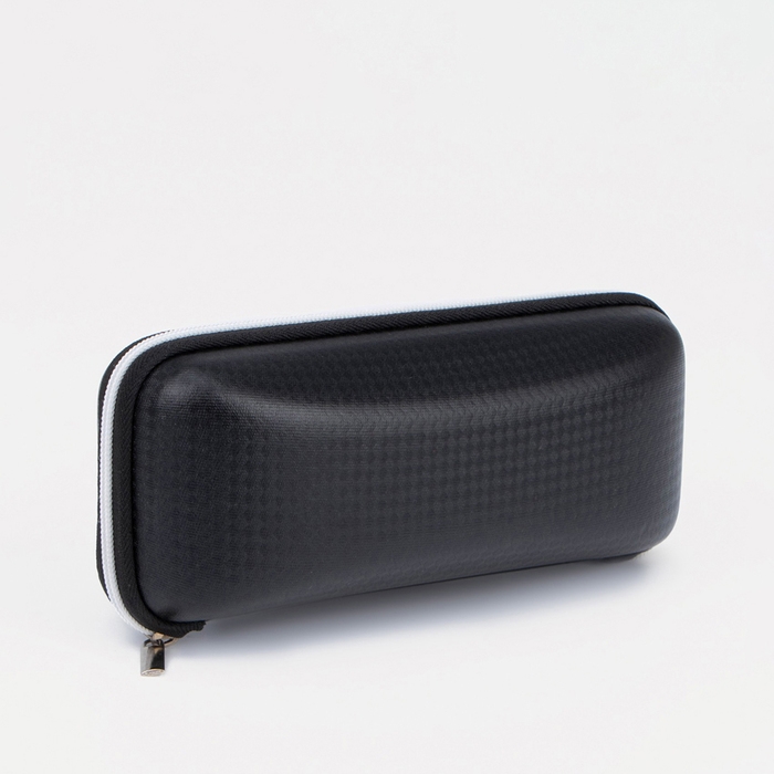 Футляр для очков на молнии, длина 16 см, цвет чёрный Футляр для очков на молнии, длина 16 см, цвет чёрный