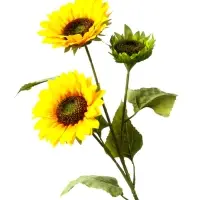 Цветы искусственные &laquo;Куст подсолнухов&raquo;, h=87 см, d=16 см