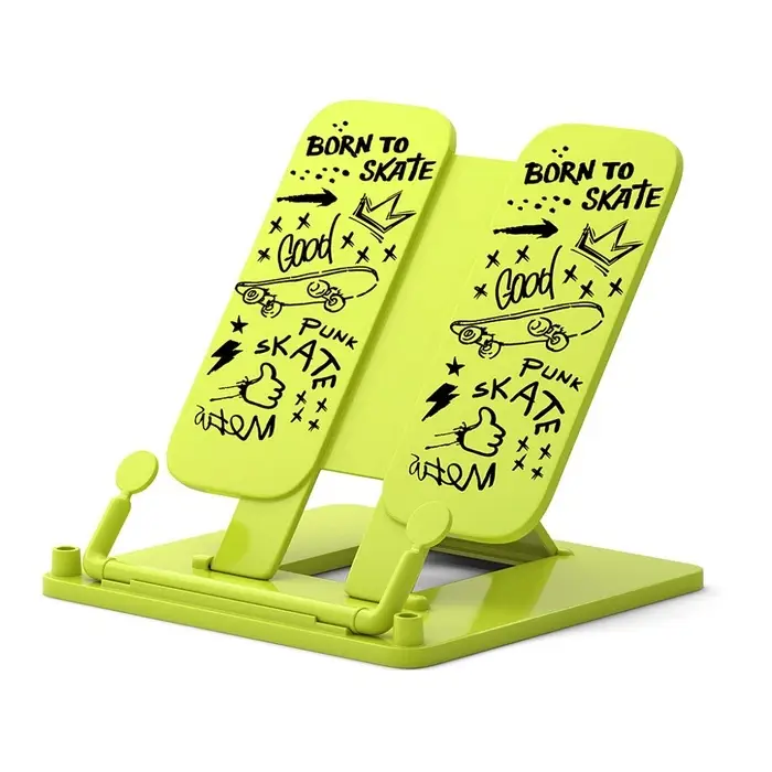 Подставка для книг ErichKrause Scooter Master, пластиковая, жёлтая с рисунком