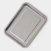 Противень, 36&times;27 см, h=2 см, AISI 410, толщина 0.4 мм, нержавеющая сталь, хромированный