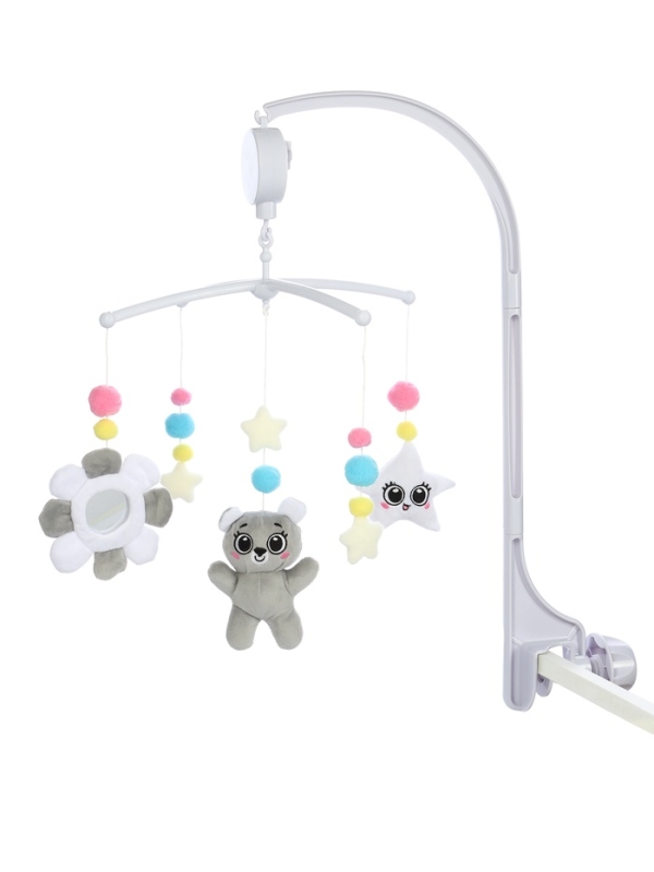 Крошка Я, мобиль  Крошка Я, мобиль "забавный мишка", звук, серый SL-07279A