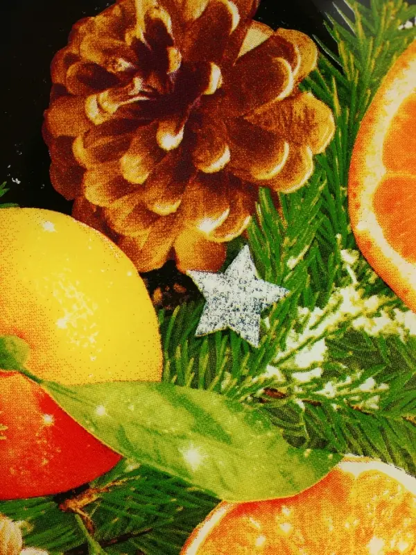 Тарелка новогодняя плоская &laquo;Апельсины&raquo;, 20&times;20 см